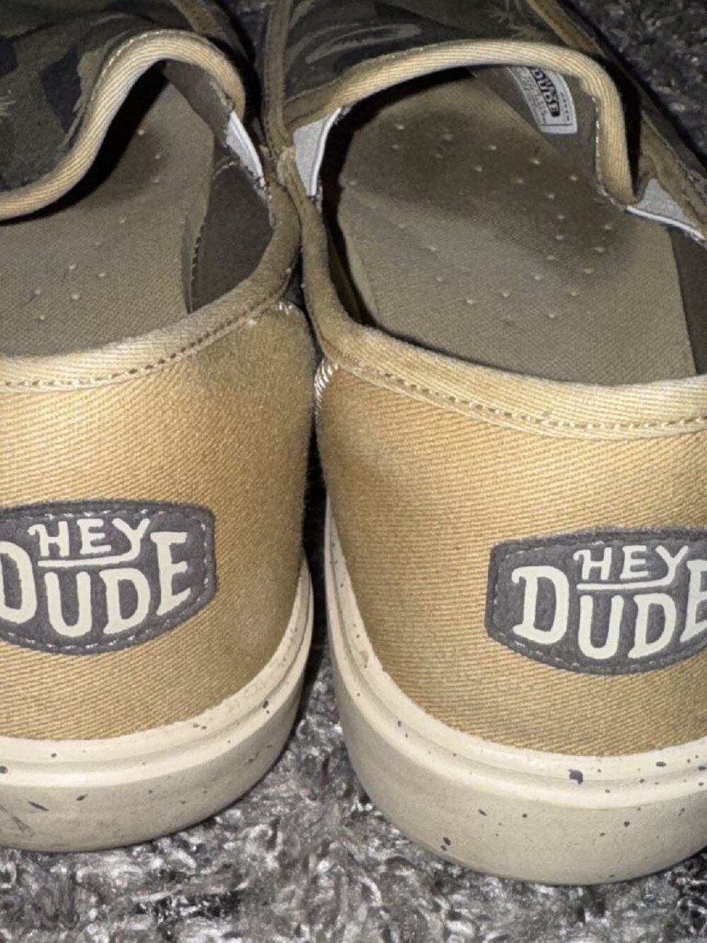 Hey Dude Olive Green Camo Western Print Slip-On Flats - Picture 6 of 8